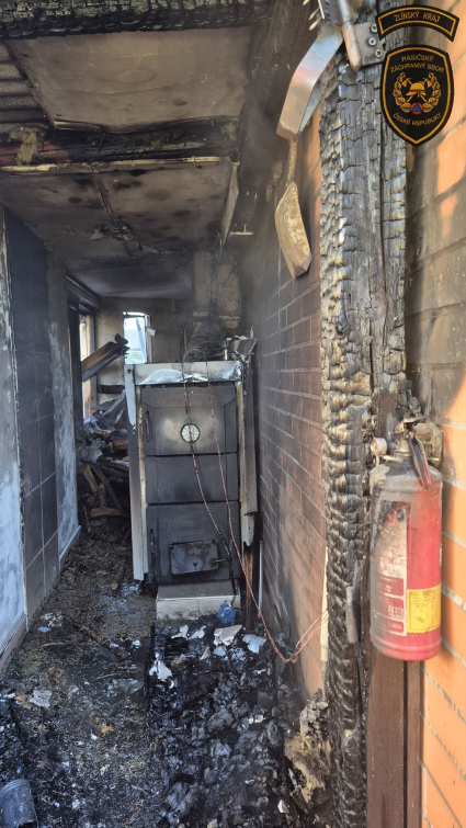 Požár přístavby rodinného domu byl rychle zlikvidován