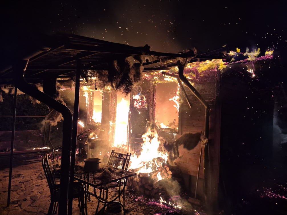 Požár zničil zahradní domek. Škoda 1 milion