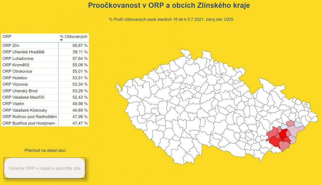Zlínský kraj má nejméně nakažených s covid-19 v České republice