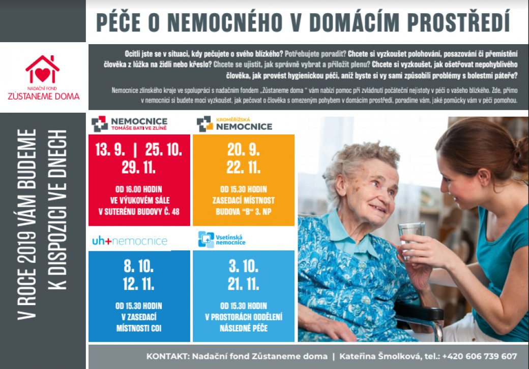 V nemocnicích opět proběhnou setkání pro ty, kteří pečují v domácím prostředí o své blízké