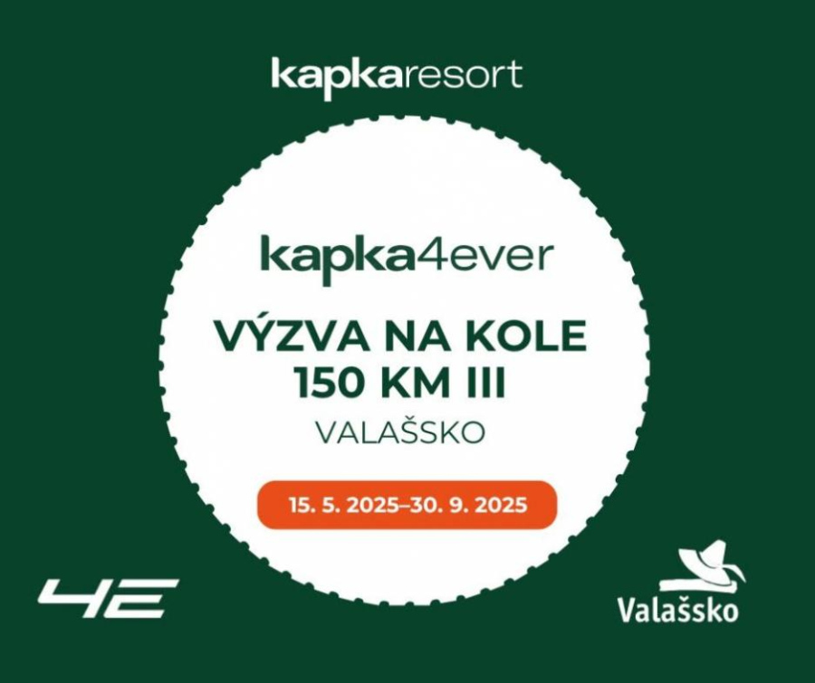 Zapojte se do 3. ročníku výzvy Kapka4ever a zdolejte 150 km Valašskem na kole