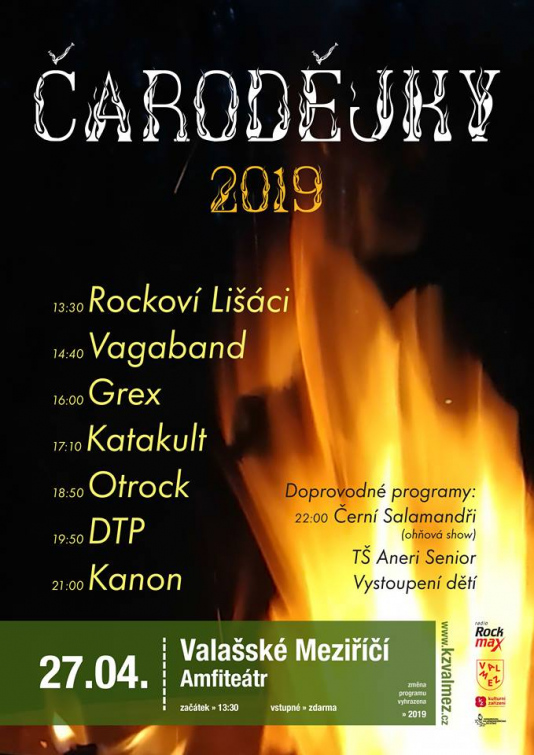 V Amfiteátru se budou pálit čarodějnice aneb rockový minifesťák Čarodějky 2019