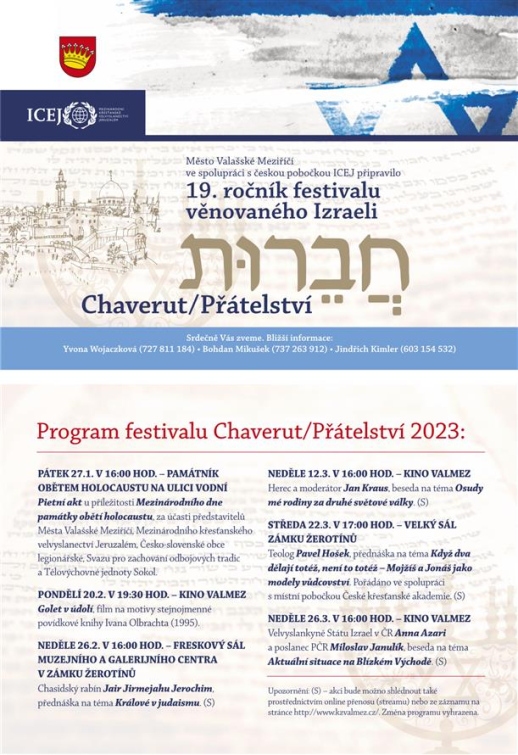 Festival Chaverut – Přátelství letos poprvé online