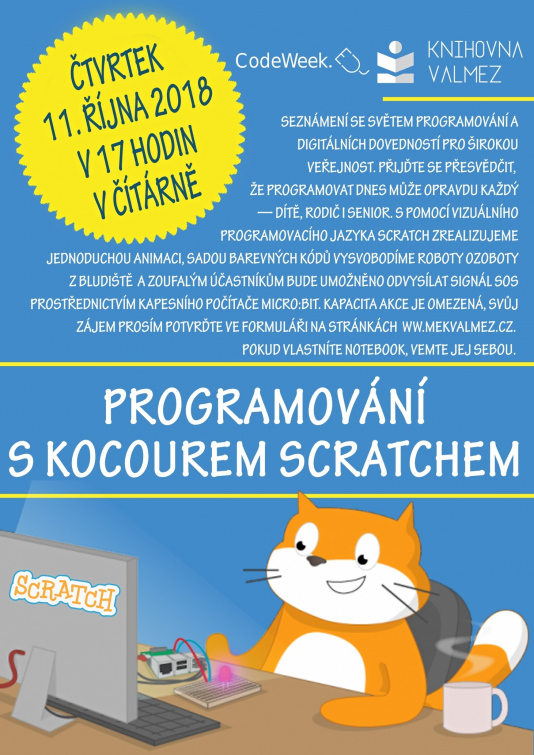 Kocour Scratch v meziříčské knihovně