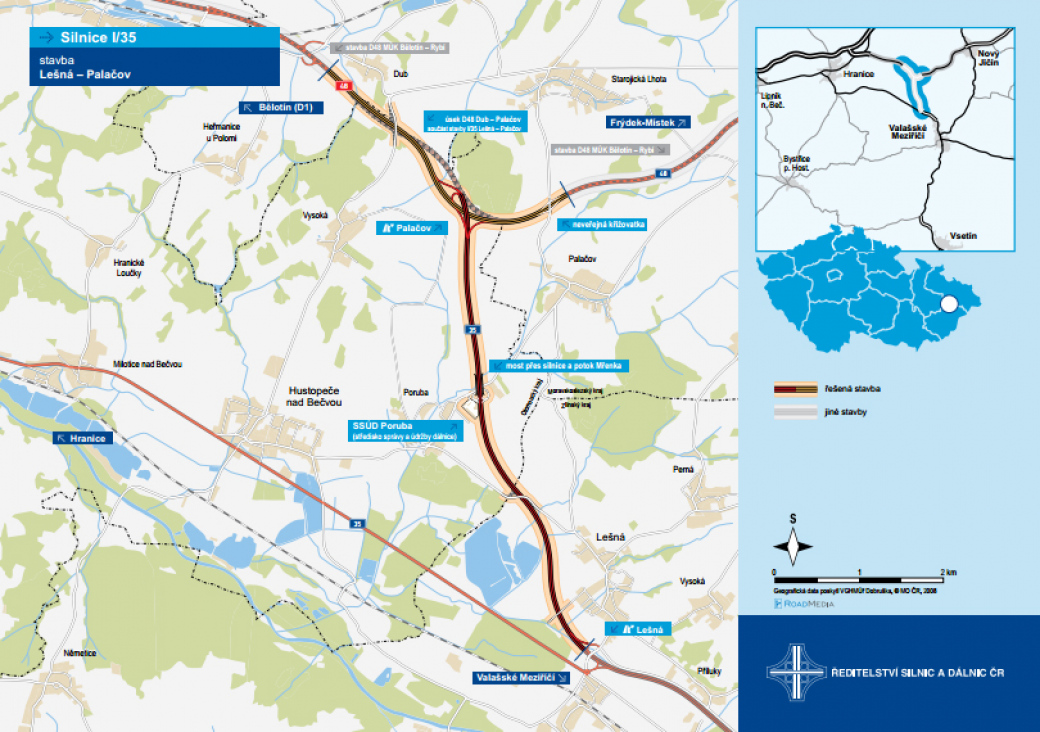 Stavba Palačovské spojky začne příští rok, obchvatu nejdřív v roce 2025