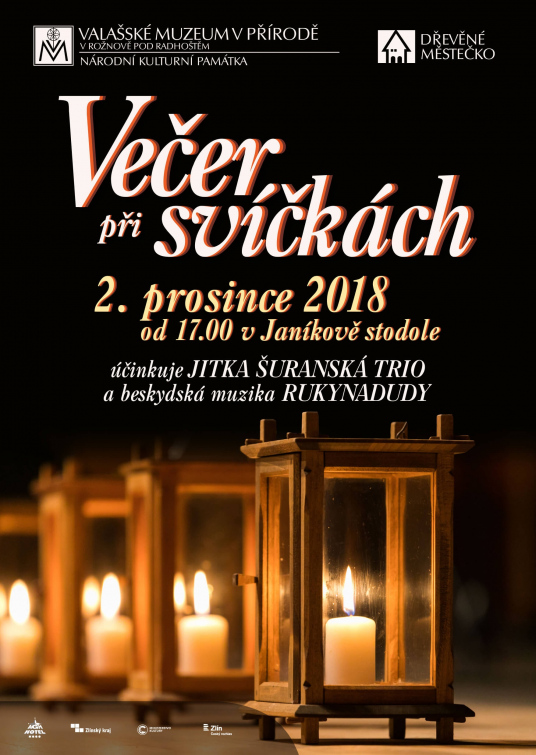 Večer při svíčkách ve Valašském muzeum v přírodě