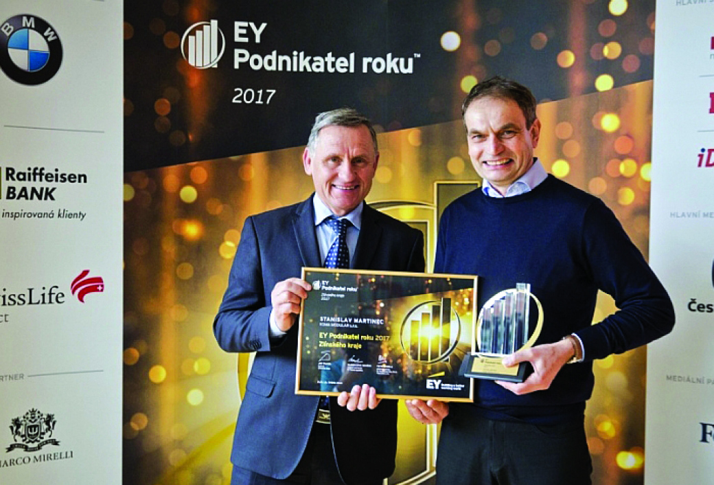 Držitelem titulu EY Podnikatel roku 2017 Zlínského kraje se stal Stanislav Martinec