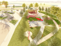 Modernizovaný rožnovský přednádražní prostor nabídne zázemí pro prodej i služby 