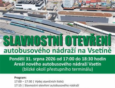 Vsetín slavnostně otevře nové autobusové nádraží