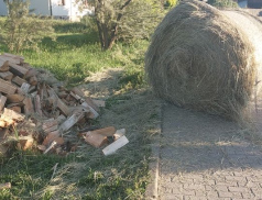 Kuriózní nehoda. Z vlečky vypadl balík sena a porazil ženu 