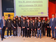 Medailisté ze zimní olympiády dětí a mládeže převzali na krajském úřadě ocenění