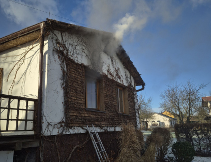 Požár rodinného domu v Krhové