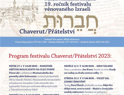 Festival Chaverut – Přátelství zahájí pieta