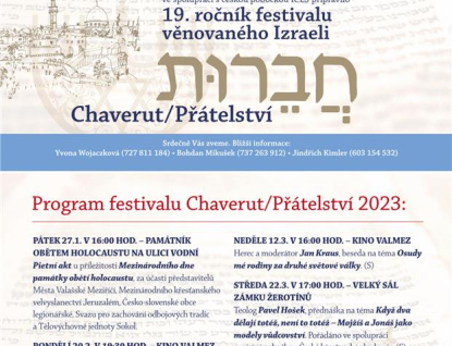 Festival Chaverut – Přátelství zahájí pieta