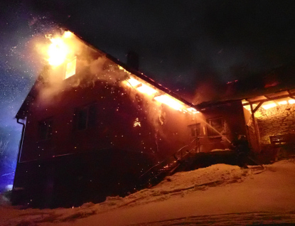 V sobotu o půlnoci začal v Choryni hořet rodinný dům