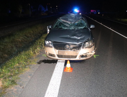 Tragická nehoda v Zubří. Cyklista nepřežil střet s autem