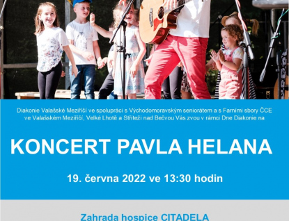 Koncert Pavla Helana v zahradě hospice Citadela