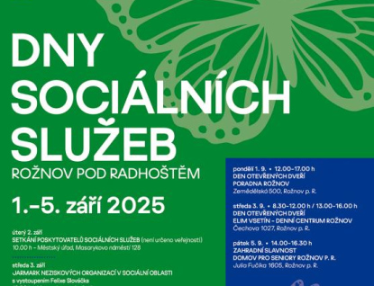 Dny sociálních služeb 2025 v Rožnově p. R. nabídnou zajímavý program
