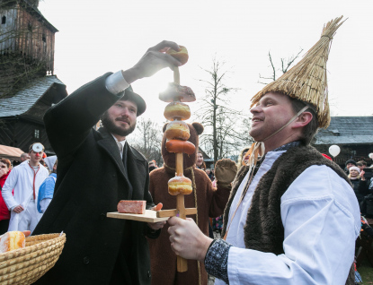 Masopust ve Valašském muzeu v přírodě v Rožnově pod Radhoštěm