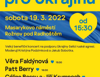 Benefiční koncert pro Ukrajinu v Rožnově pod Radhoštěm