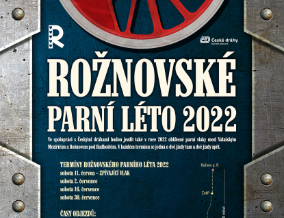 První prázdninový víkend v Rožnově – parní vláčky, novinkový U:Fest, portáši v muzeu nebo ledové sochy 