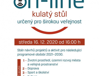 Kulatý stůl pro širokou veřejnost v rámci Strategického plánu rozvoje města 2021-2030  