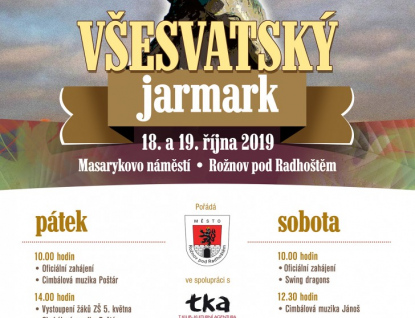 Všesvatský jarmarkna rožnovském náměstí