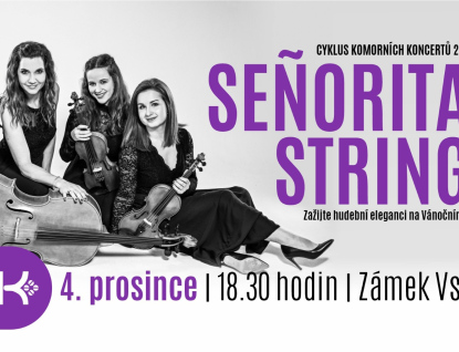 Vánoční koncert Senoritas Strings otevře cyklus komorních koncertů