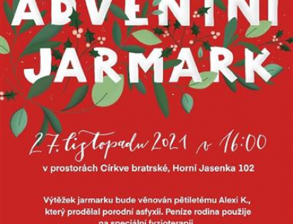 Charitativní adventní jarmark pomůže pětiletému Alexovi