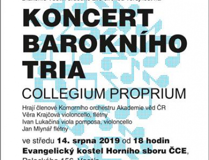 Diakonie Vsetín srdečně zve na benefiční koncert barokního tria COLLEGIUM PROPRIUM