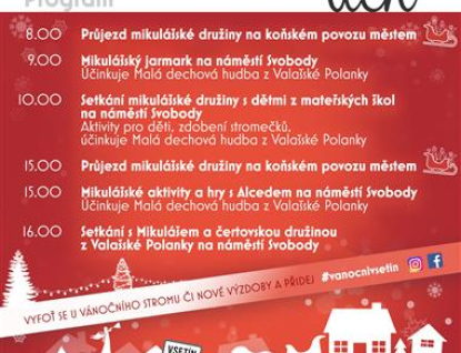 Na Vsetín dorazí Mikuláš, chybět nebude ani tradiční Mikulášký jarmark