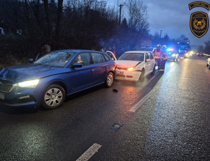 Dopravní nehoda tří osobních vozidel ve Vsetíně - Nepřejově