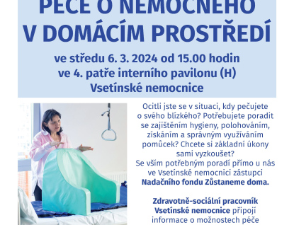 Příbuzným poradí s péčí o nemocného v domácím prostředí