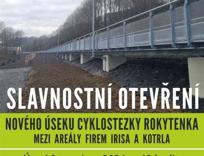 Město Vsetín otevře rekonstruovanou lávku a novou cyklostezku