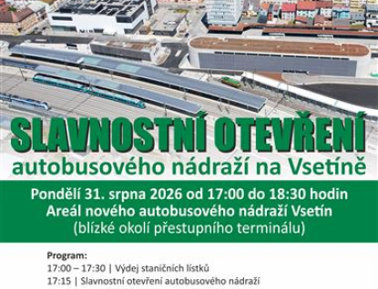 Vsetín slavnostně otevře nové autobusové nádraží