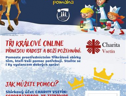 Tříkrálová sbírka letos opět pouze on-line