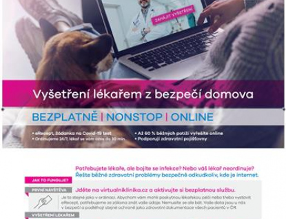 Virtuální klinika nabízí služby v době nouzového stavu zdarma