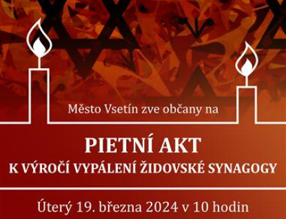 Vsetín si připomene výročí vypálení židovské synagogy