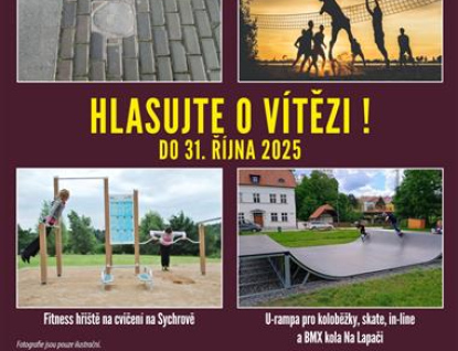Anketa: Vyberte občany navržený projekt, který radnice zrealizuje