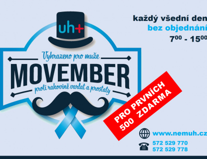 Uherskohradišťská nemocnice se již po páté připojí k celosvětové kampani Movember