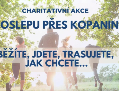 Na charitativním běhu v Jalubí si můžete vyzkoušet trasování nevidomých