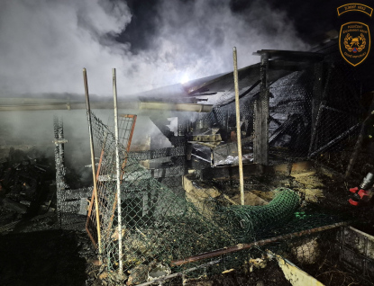 V hospodářském objektu vybuchl plyn