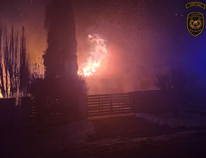 Požár rodinného domu v Kroměříži