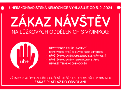 Zákaz návštěv v Uherskohradišťské nemocnici