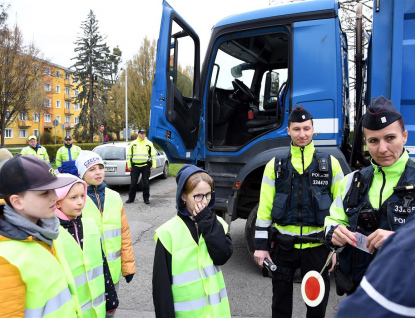 Děti zkontrolovaly 180 vozidel a jednoho cyklistu