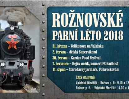 Rožnovské parní léto 2018, to jsou jízdy s lokomotivou Matěj