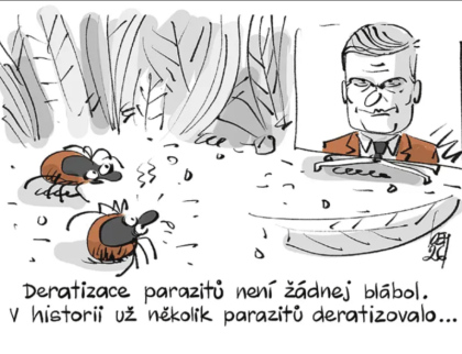 Úředníci jsou paraziti k deratizaci a novináři chátra, řekl Turek. Motoristům to nevadí