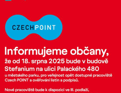 Služby Czech POINT najdete v Rožnově ve všech budovách městského úřadu