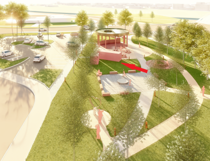 Modernizovaný rožnovský přednádražní prostor nabídne zázemí pro prodej i služby 