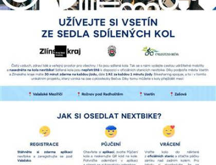 Vsetín spouští sdílená kola